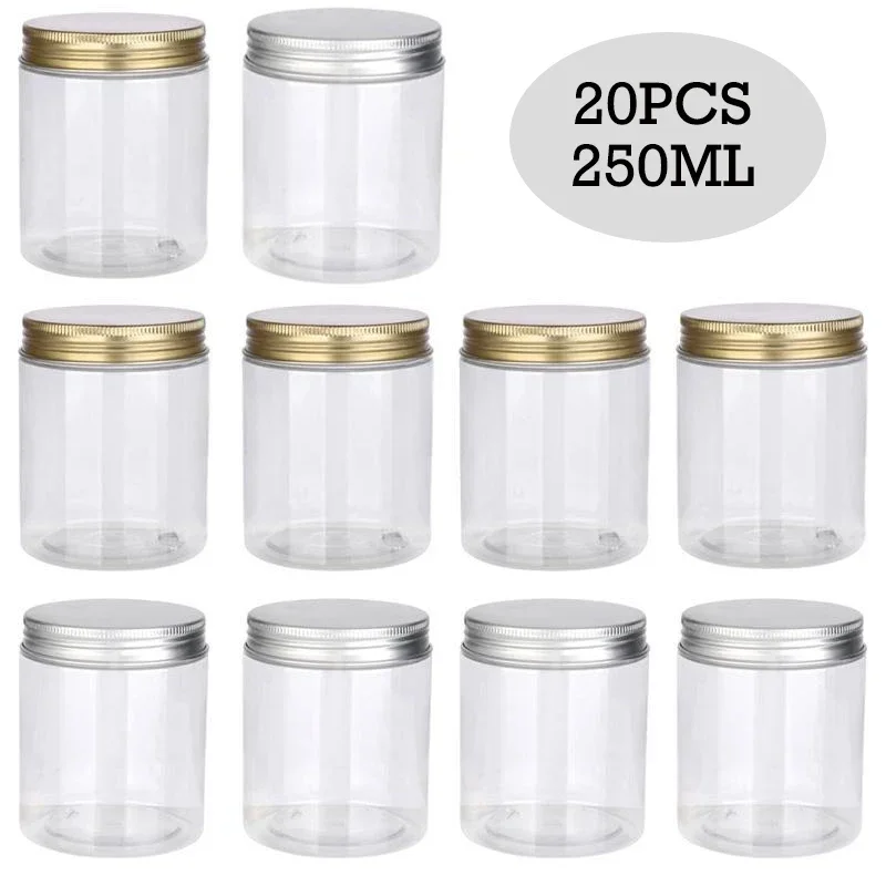 Food Storage Aluminum Containers - Barattolo di plastica PET vuoto trasparente
