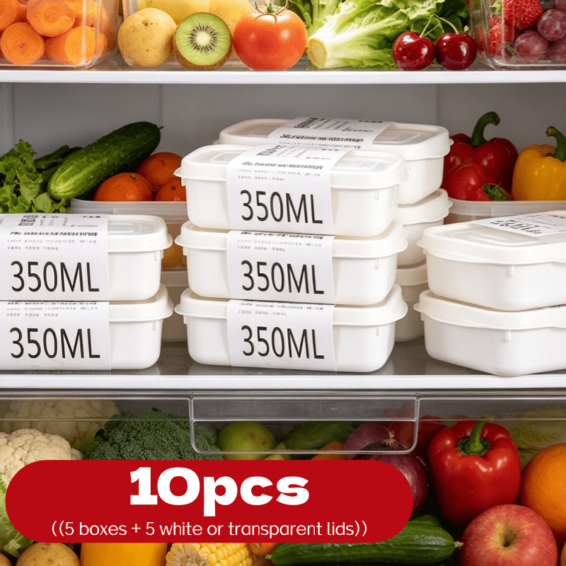 Food Storage Quart - Set di 10 Contenitori Impilabili Riutilizzabili
