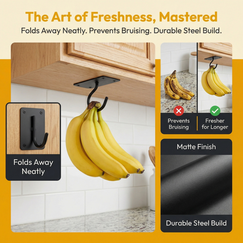 Gancio a banana autoadesivo in - Food Storage Organizer recensione e prezzo