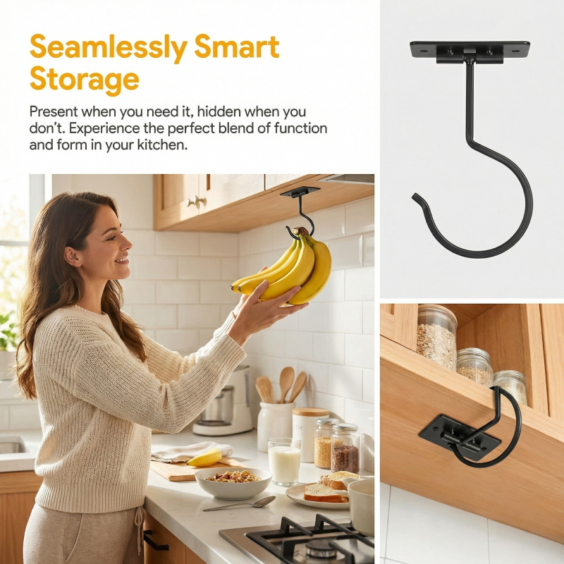 Gancio a banana autoadesivo in - Food Storage Organizer recensione e prezzo