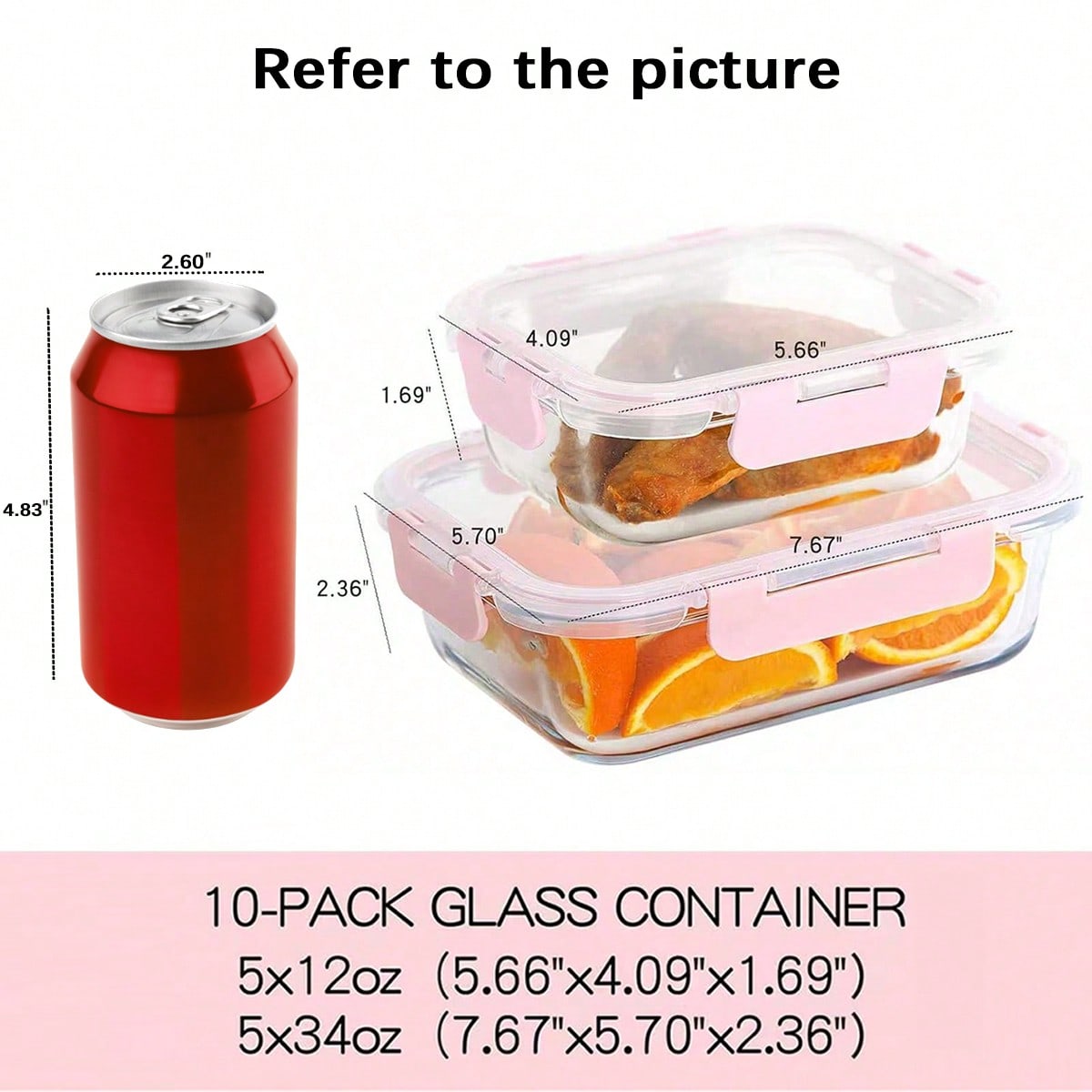 Set di 10 Contenitori in Vetro - Food Storage Glass Box recensione e prezzo